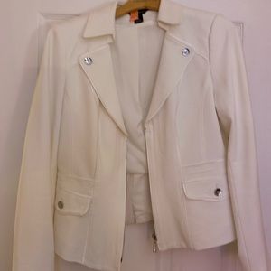 White House Black Market Cream Jacket